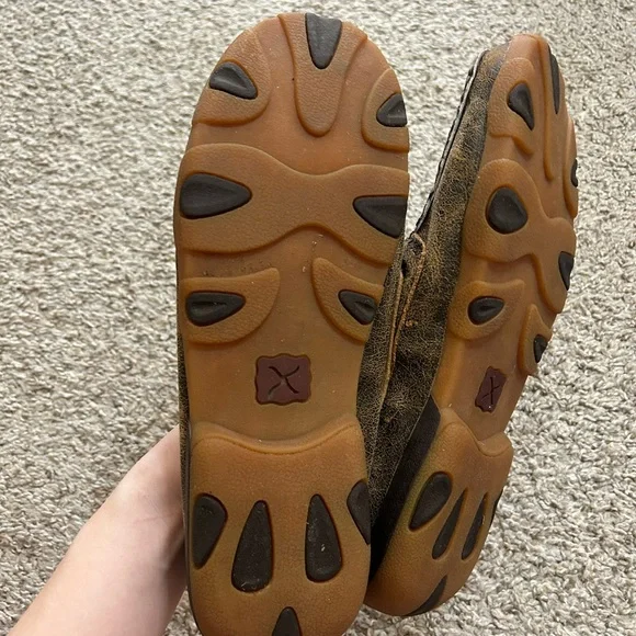 Twisted X Women's Cheetah Animal Print Driving Moccasins Size 11 Brown Outdoor - Picture 11 of 11